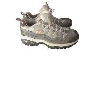Skechers Energy Sneakers Size 8 Gray Pink Chunky Sole Gently Used